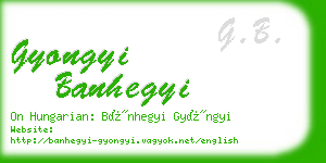 gyongyi banhegyi business card